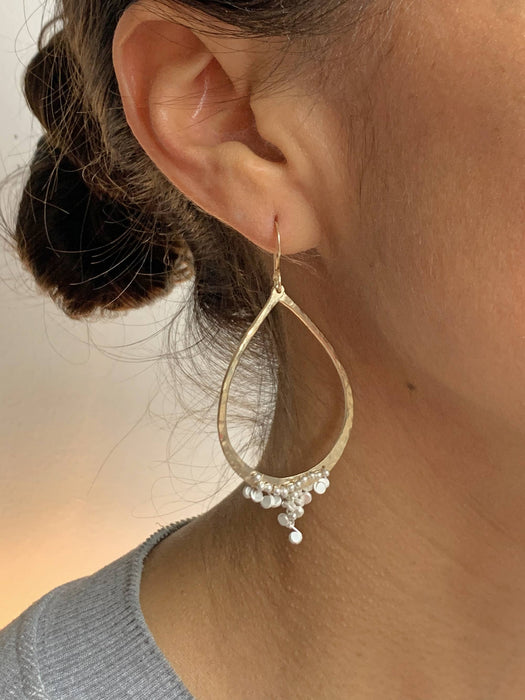 Large Tear Confetti Earrings