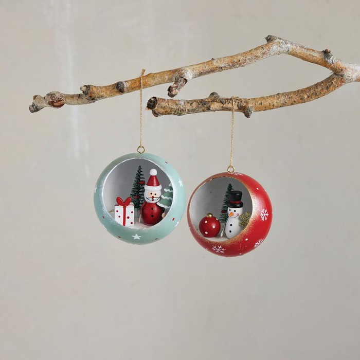 Paulownia Wood Diorama Ornament with LED Light