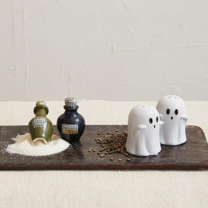 Ghost Shaped Salt & Pepper Shakers, Set of 2