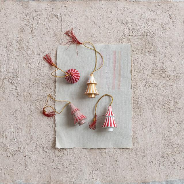 Hand-Painted Wood Tree Ornament