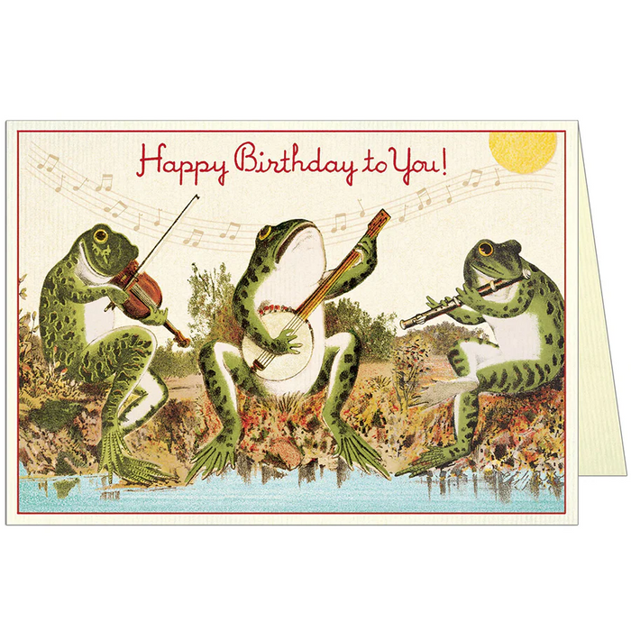 Musical Frogs Birthday Card