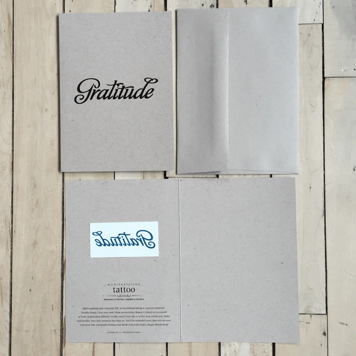 Gratitude Manifestation Tattoo Greeting Card