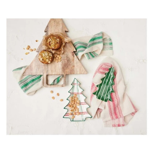 Small Hand-Painted Ceramic Tree Shaped Plate