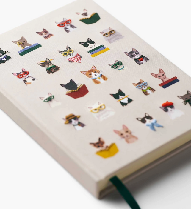 Studious Cats Embroidered Journal