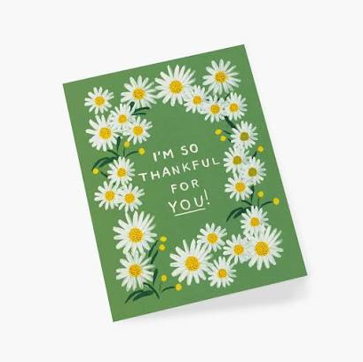 Card that says i'm so thankful for you! on white background