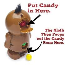 Holiday Sloth Wind Up Candy Pooper