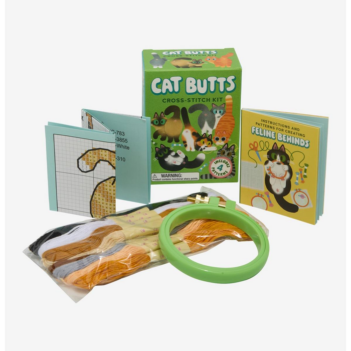 Cat Butts Mini Cross-Stitch Kit