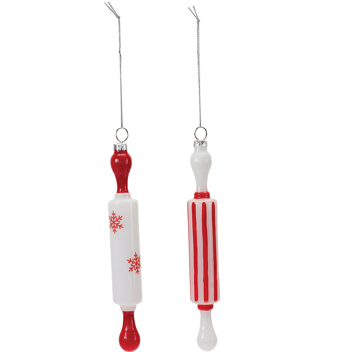 Glass Rolling Pin Ornaments
