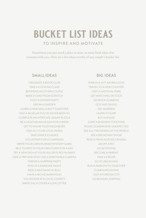 Our Bucket List Adventures Book