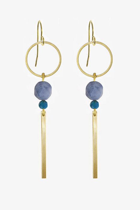 Lolly Denim Quartz Earrings