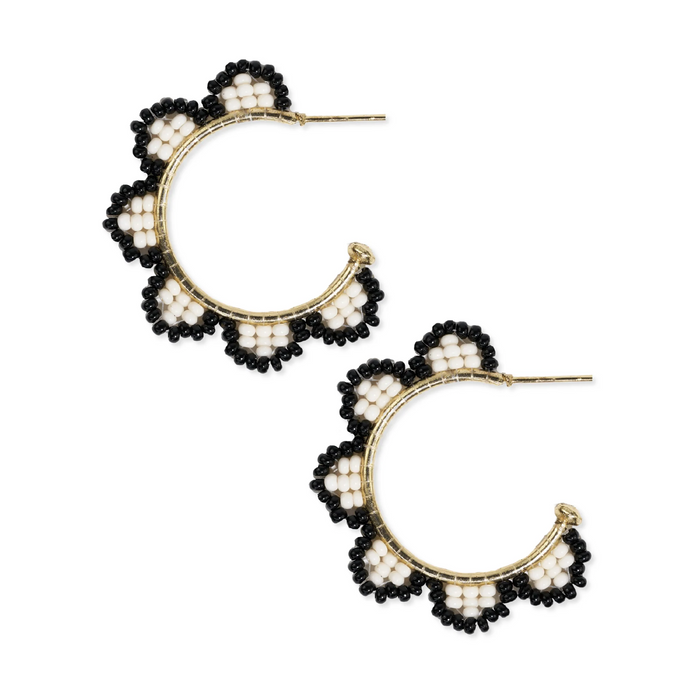 Luna Beaded Scalloped Earrings