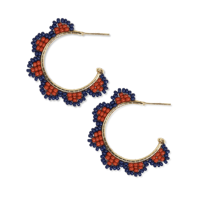 Luna Beaded Scalloped Earrings