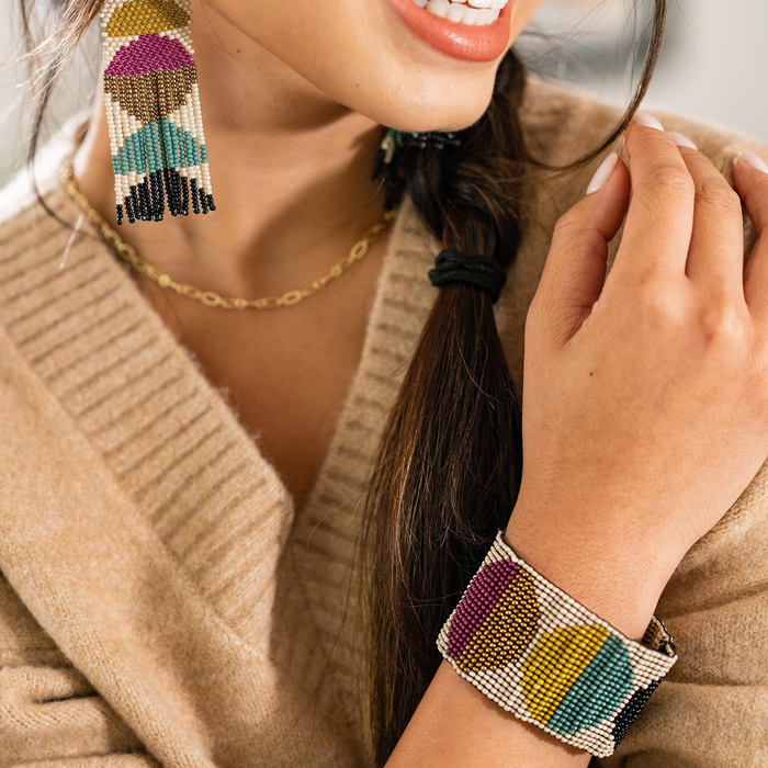 Penelope Half Circle Beaded Bracelet