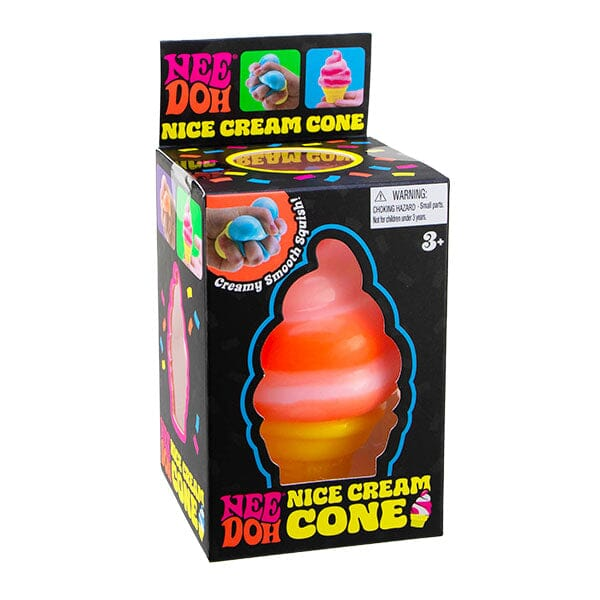 Box of Nee Doh Nice Cream Cone toy with colorful design on a white background