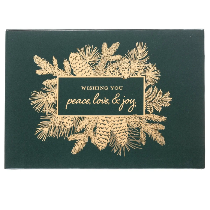 Peace Love and Joy Holiday Flip Top Boxed Card
