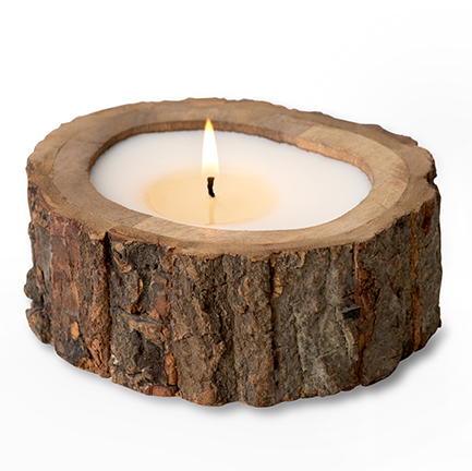 Irregular Tree Bark Candle- Tobacco Bark