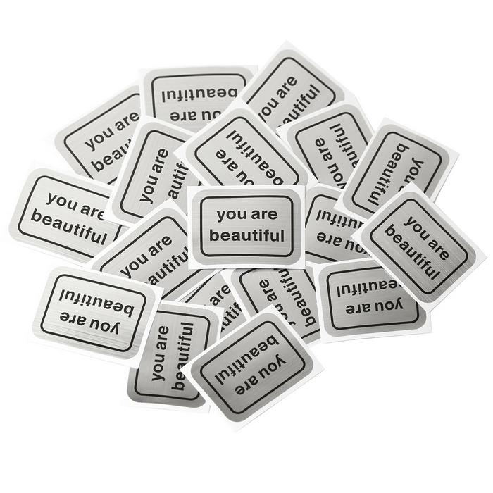 You Are Beautiful Stickers- 50 Pack Metallic
