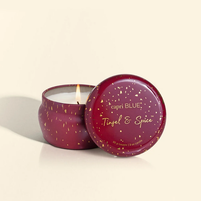 Tinsel & Spice Glimmer Mini Tin Candle