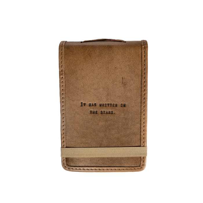 Blank Honey Leather Journals with Engraved Quotes