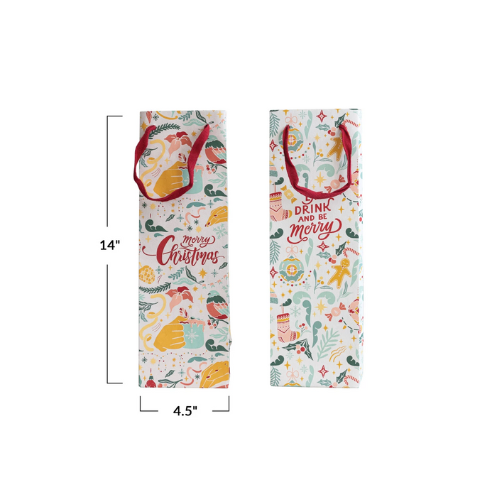 Recycled Paper Wine Gift Bag