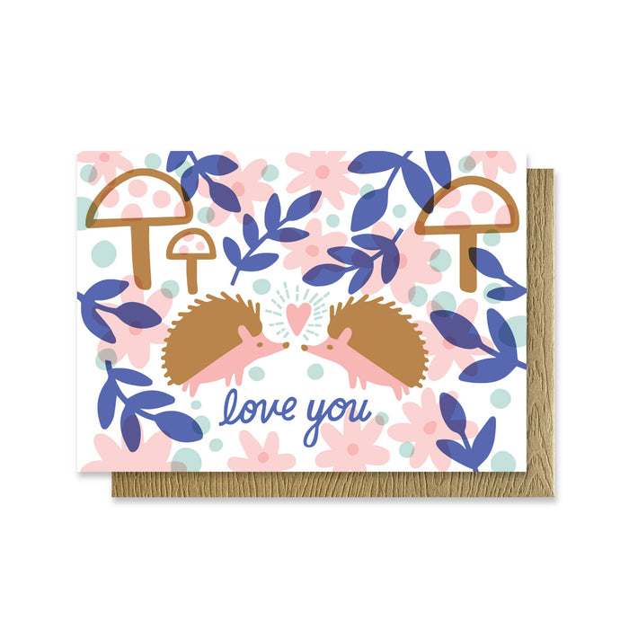 Hedgehog Garden Love Mini Card