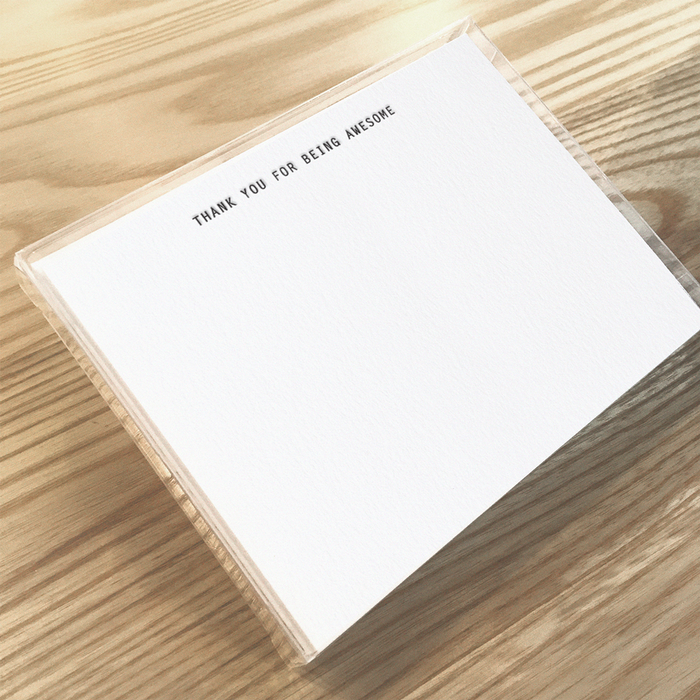 Thank You For Being Awesome - Letterpress Boxed Note Sets