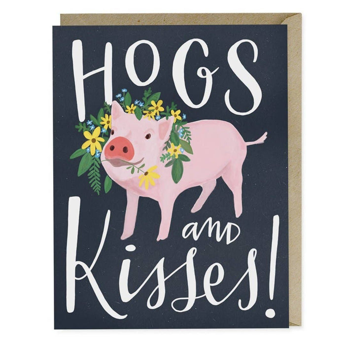 Hogs and Kisses Love Card