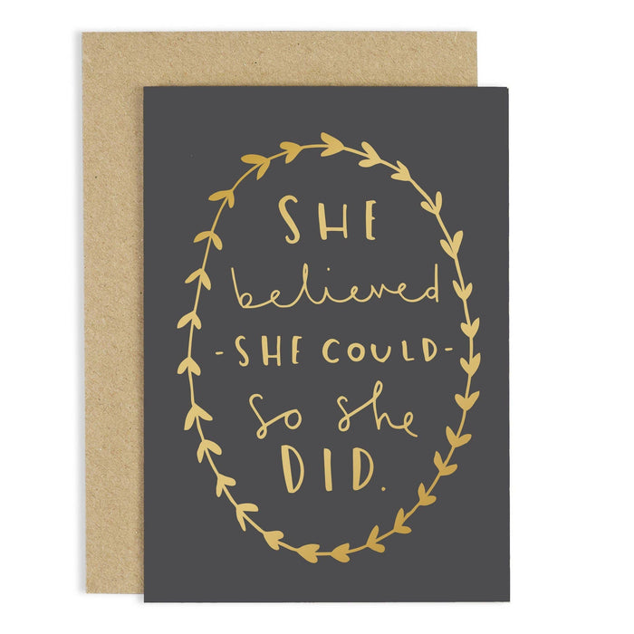 She Believed She Could Card