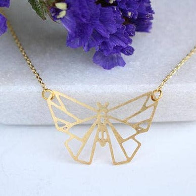 Butterfly Geometric Necklace