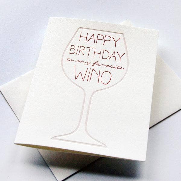 Birthday Card - Wino Birthday