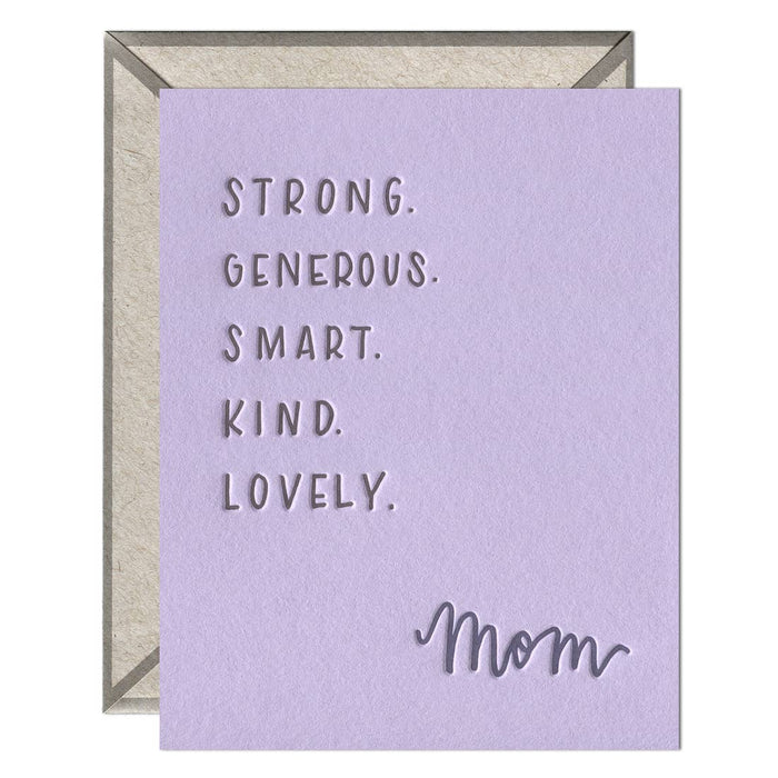 Mom Attributes Card