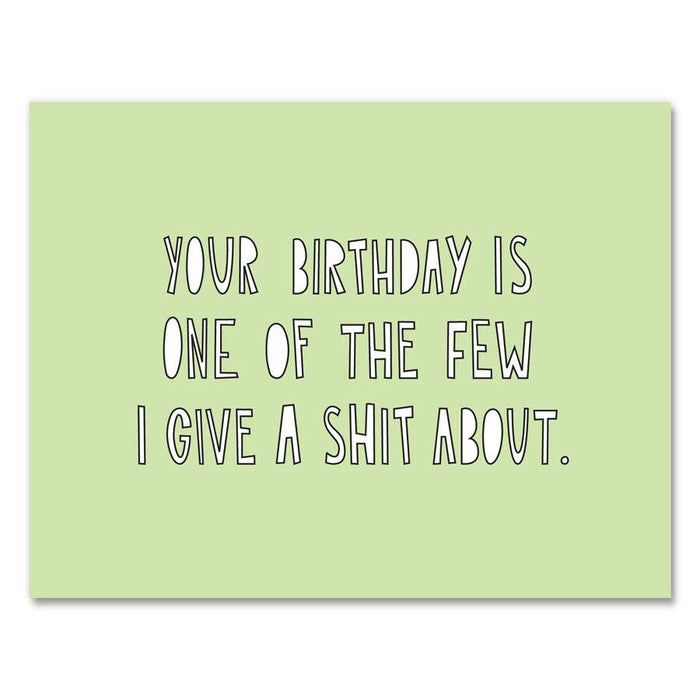 Birthday Give a Shit Card