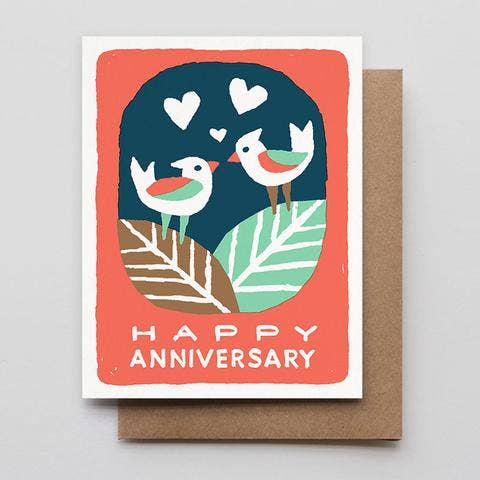 Love Birds Anniversary Card