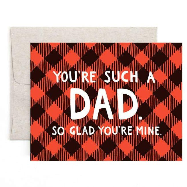 Father's Day Buffalo Plaid  Greeting Card