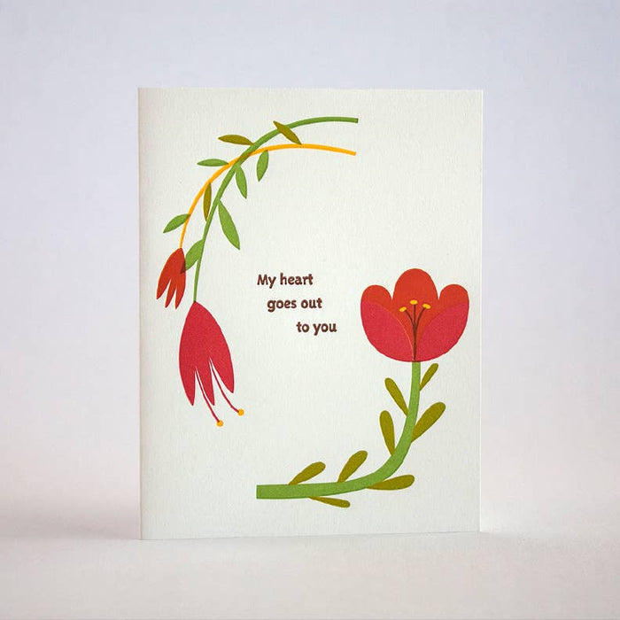 My Heart Goes Out Sympathy Card