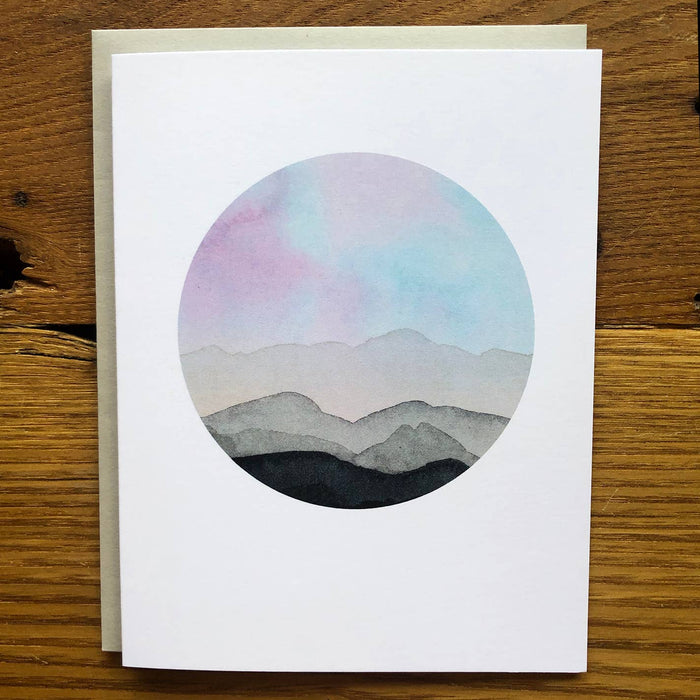 Watercolor Mountains Card Set