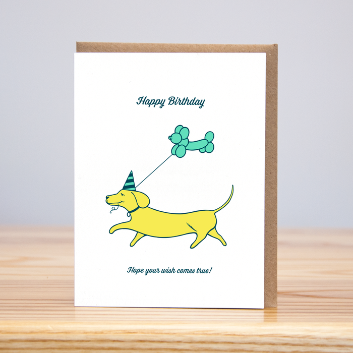 Weiner Dog Birthday (Letterpress) Card