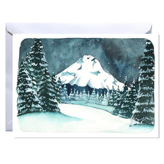 Mt Hood Winter Wonderland Card