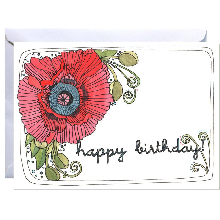 Poppy Happy Birthday Card