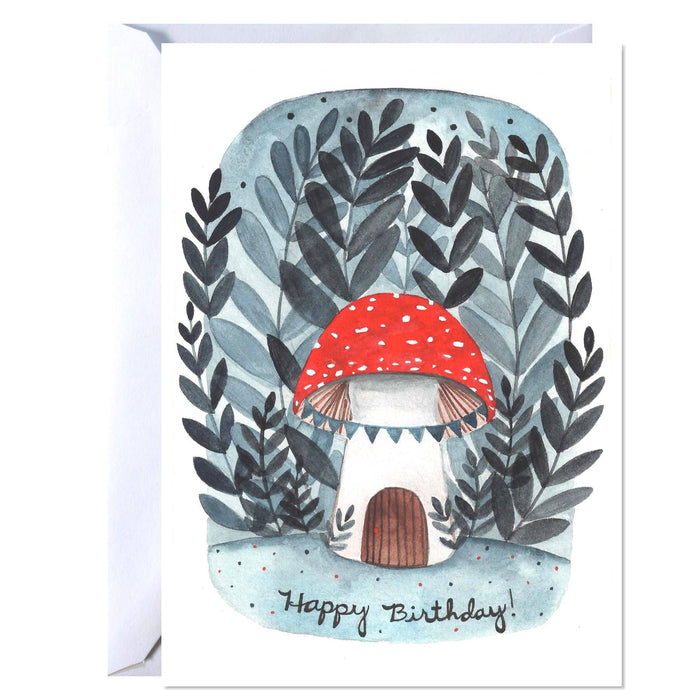 Mushroom House Card