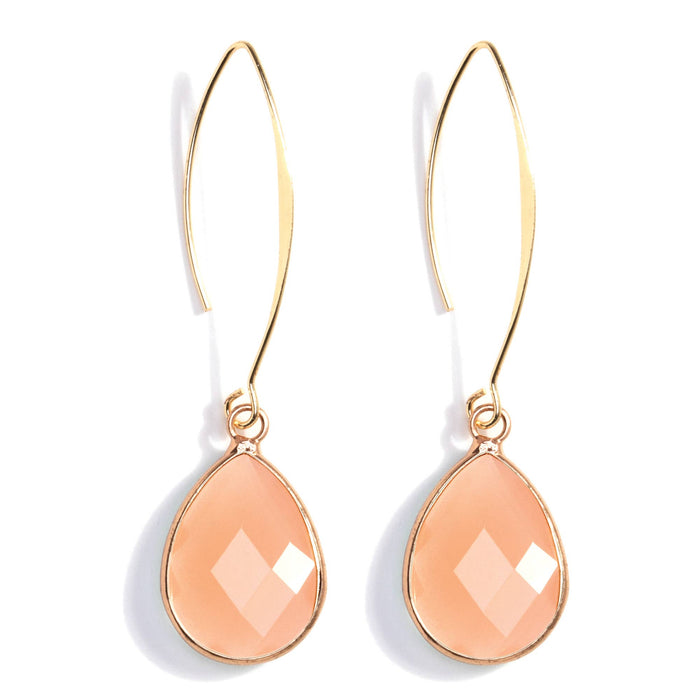 Crystal Teardrop V Hook Earring