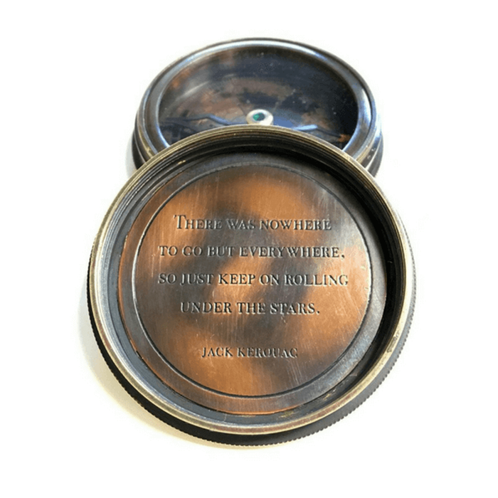 Jack Kerouac Engraved Compass