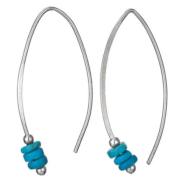 Sky High Sterling Silver and Turquoise Dangle Earrings