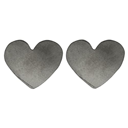 Heart Post Silver Earrings