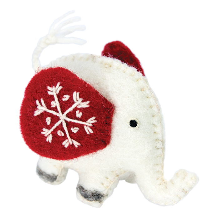 Snowflake Jumbo Elephant Ornament