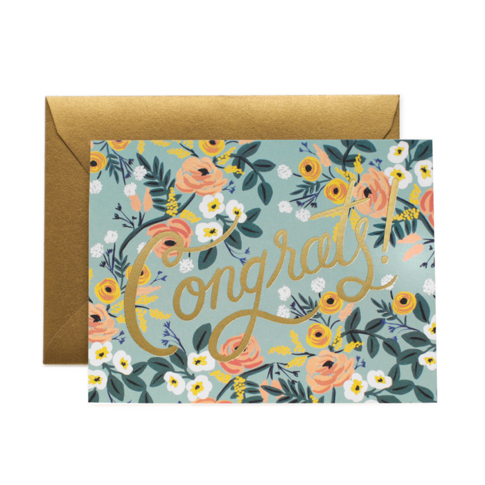 Blue Meadow Congrats Card