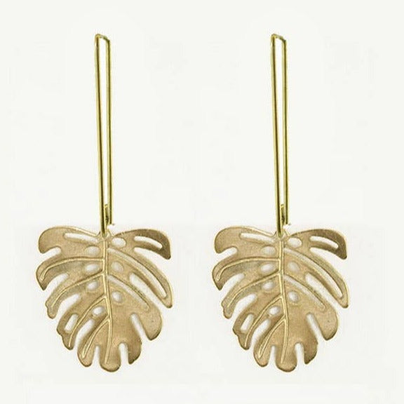 Little Monstera Earrings