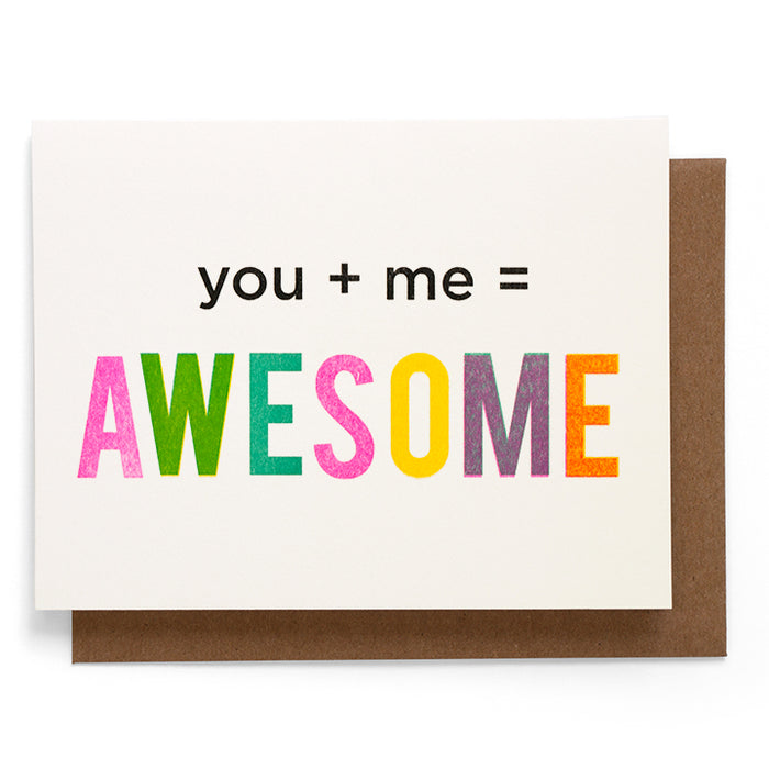 You + Me note card