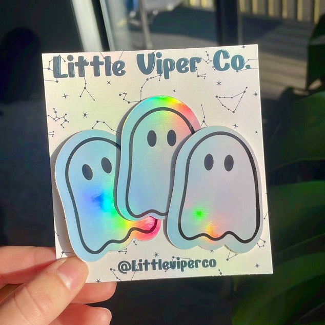 Holo Ghost Halloween Sticker Pack