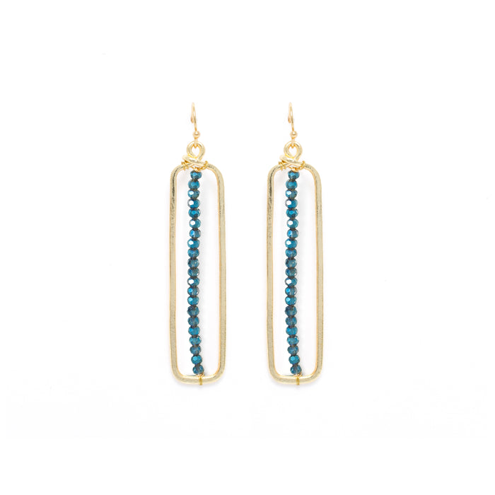 Midnight Rectangular Earrings